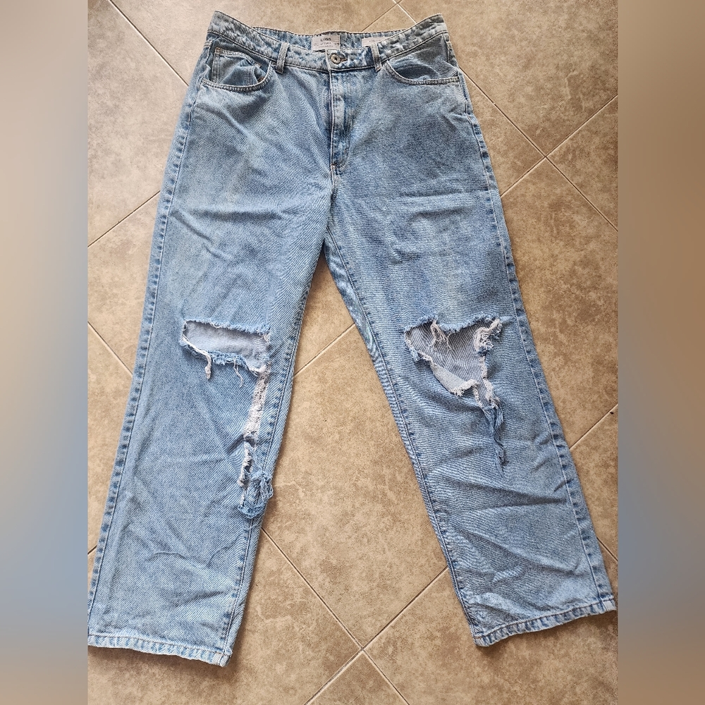 Cotton On Boyfriend  Distressed Jeans